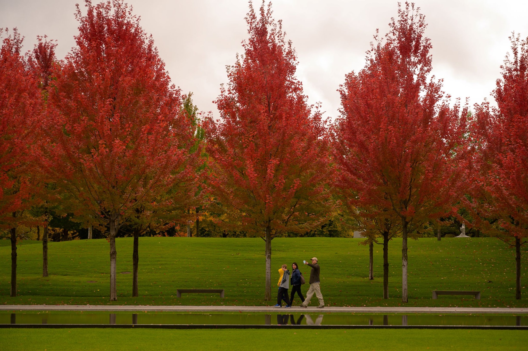 Visitors walking through Lakewood